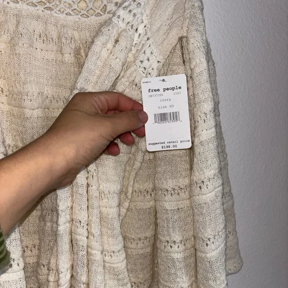 Free People Off-the-Shoulder Cream Sweater - Picture 6 of 6
